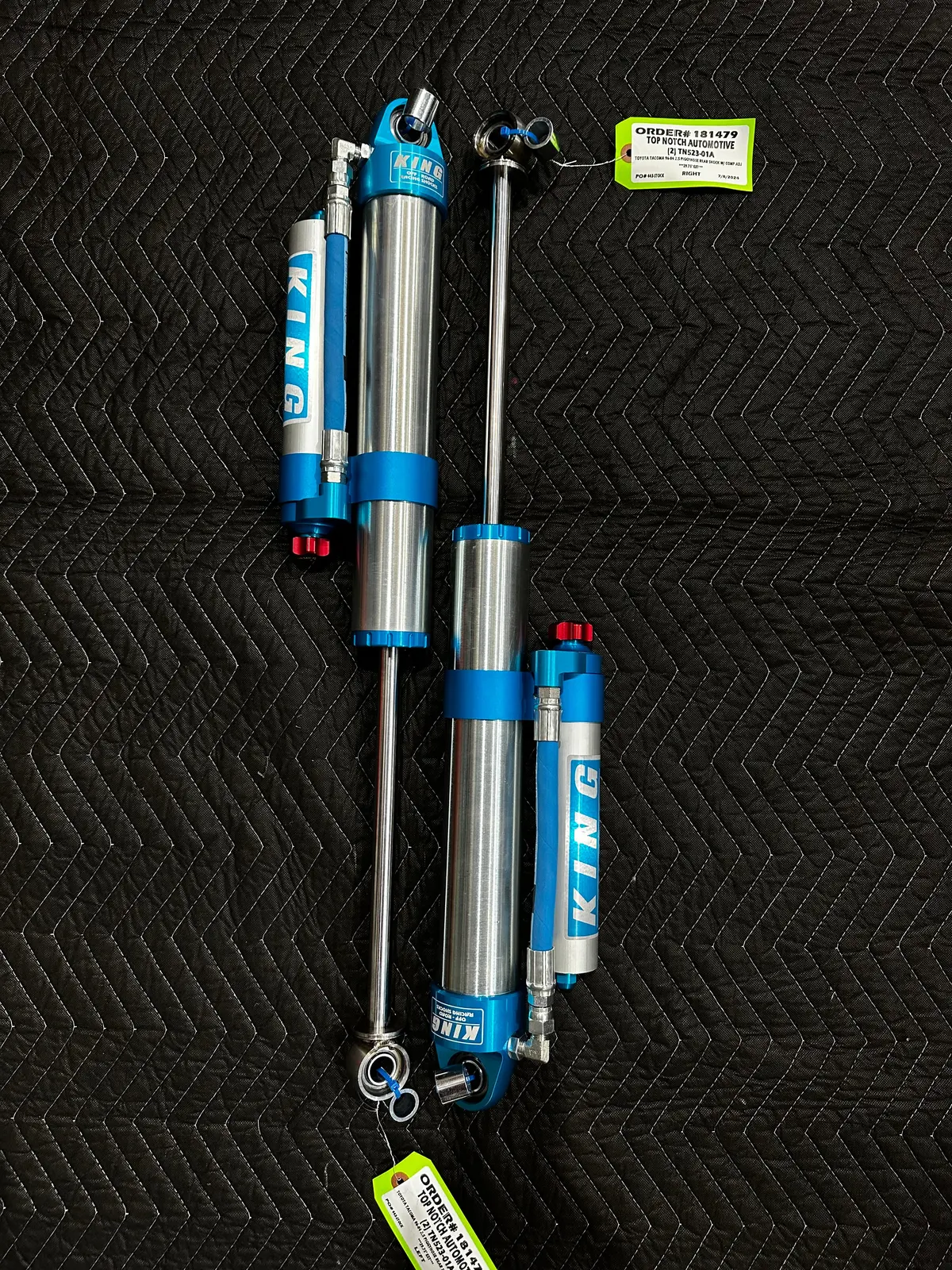 King -96-04 Tacoma Rear Shock Set With Fabtech Or Rough Country 6'' Lifts W/ Adjusters - Tn523-01A 1