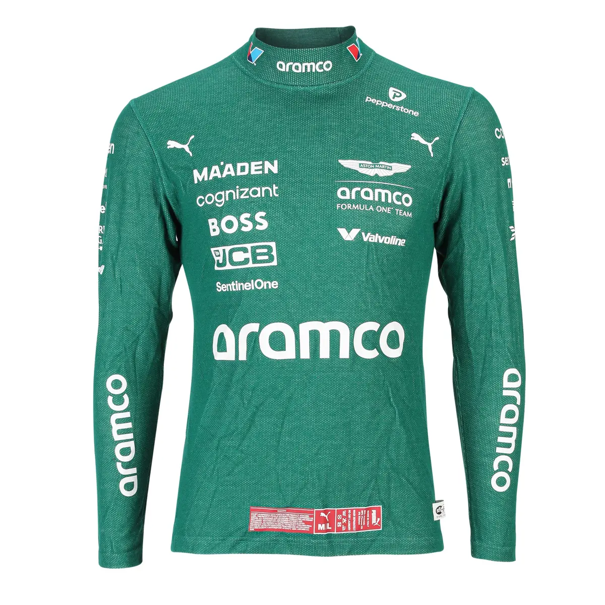 Season Launch Lot 163 - Felipe Drugovich 2025 Aston Martin Aramco Formula One Team Grand Prix Used Nomex 1