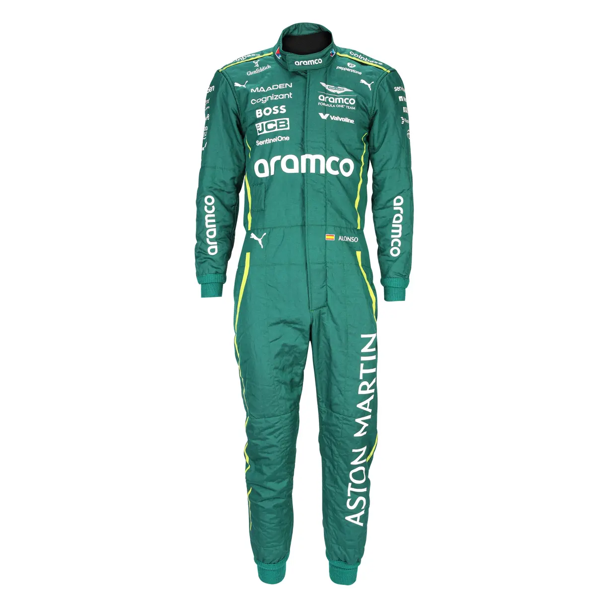 Season Launch Lot 133 - Fernando Alonso 2025 Aston Martin Aramco Race Suit 1