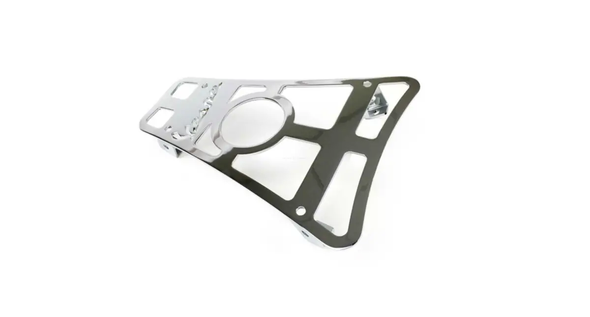 Floor Board Rack With Cup Holder And Vespa Logo Classic Racks Show Chrome | Vespa Gt/Gts/Gtv/Gtl 125-300Cc 1
