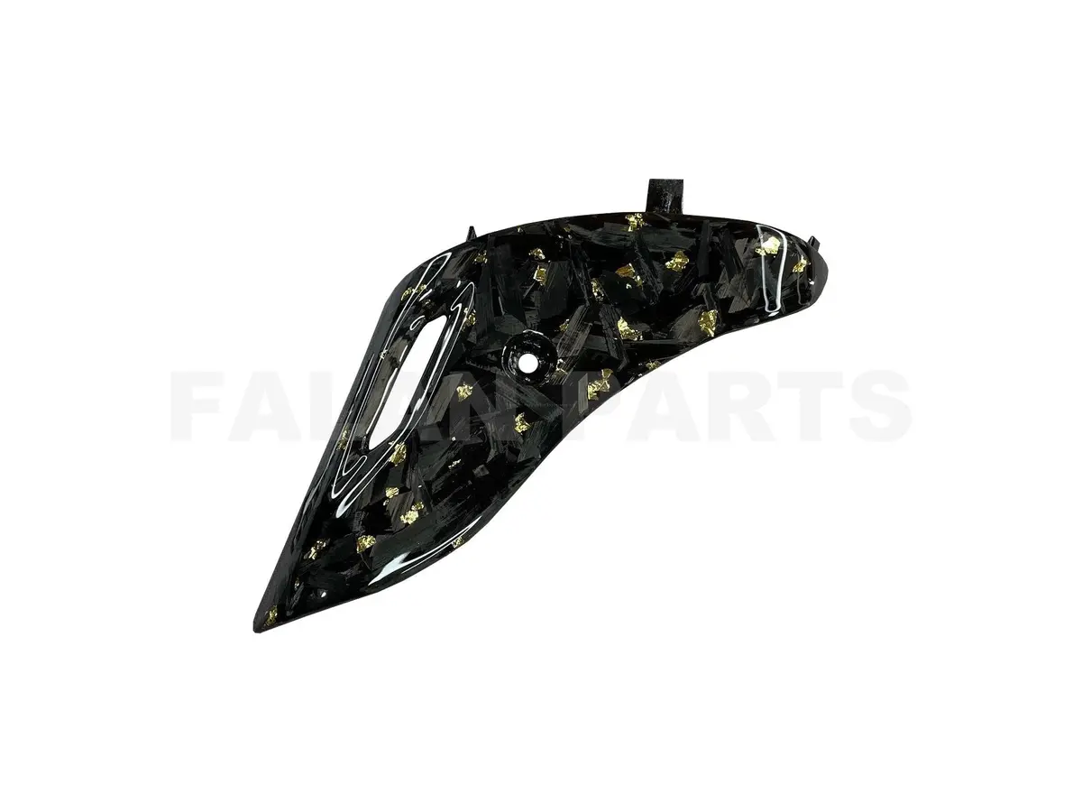 Forged Carbon Fiber Fork Cover Gold Edition | Vespa Sprint/Primavera 50-150Cc 1