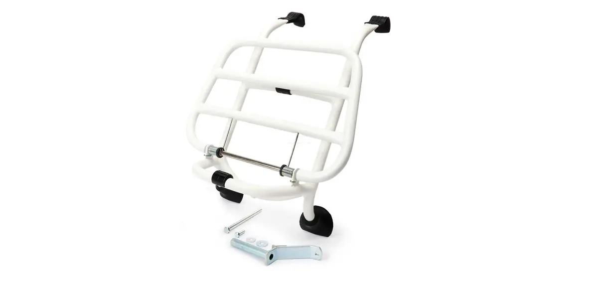 Front Rack Fold Down Moto Nostra White | Vespa Gts 300Cc 1