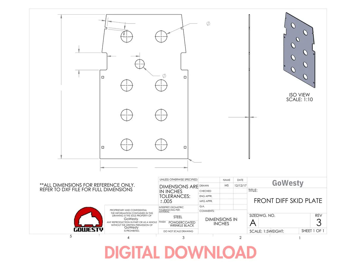 [Digital Download] Front Differential Skid Plate For Syncro 1