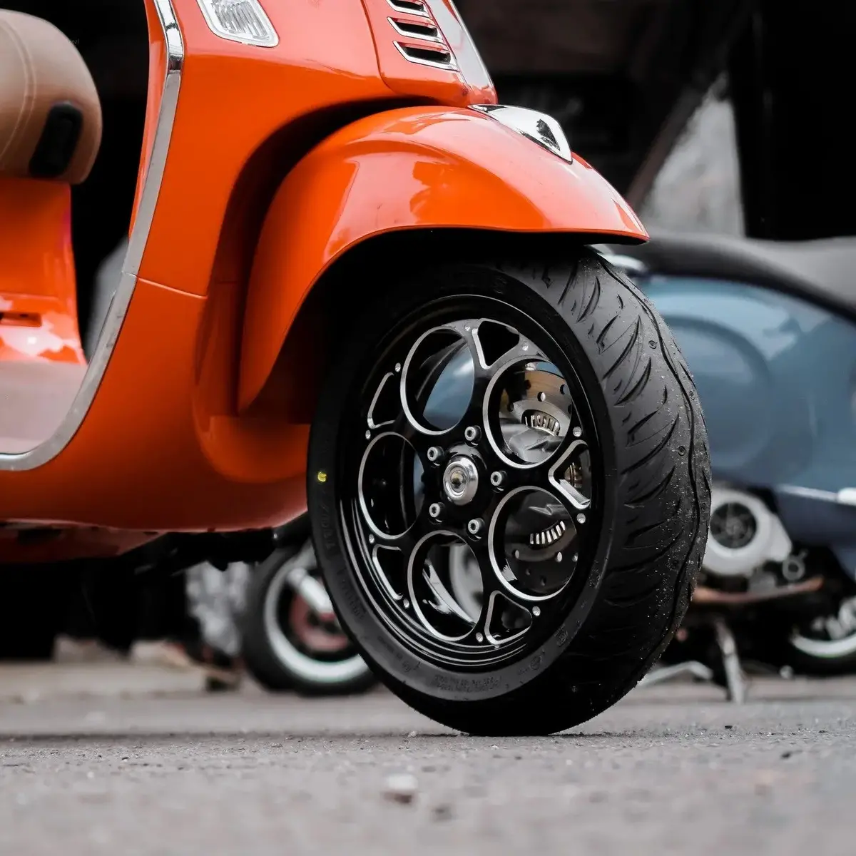 Cnc Rims Set Gloss Black | Vespa Gts/Gts Super/Gtv/Gt 60/Gt/Gt L 125-300Cc 2