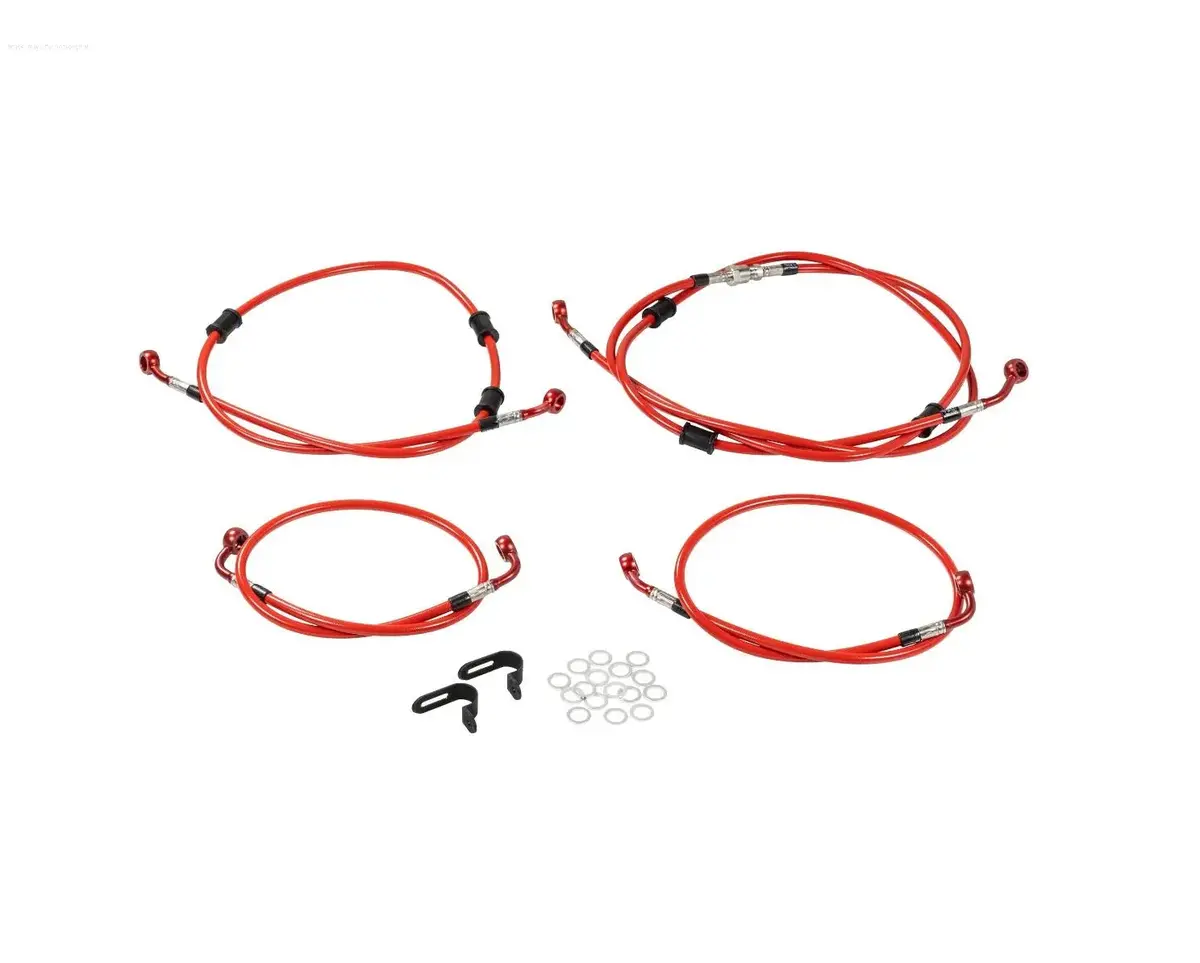 Brake Hose Kit Spiegler Red | Vespa Gts/Gts Super 125-300Cc (`23-) 1