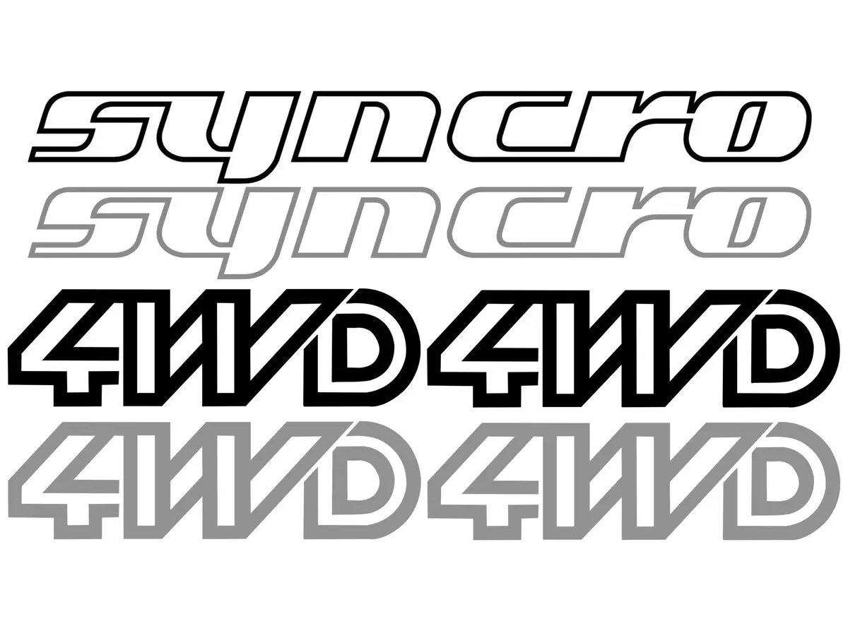4Wd Decal Bundle [Syncro Vanagon] 1