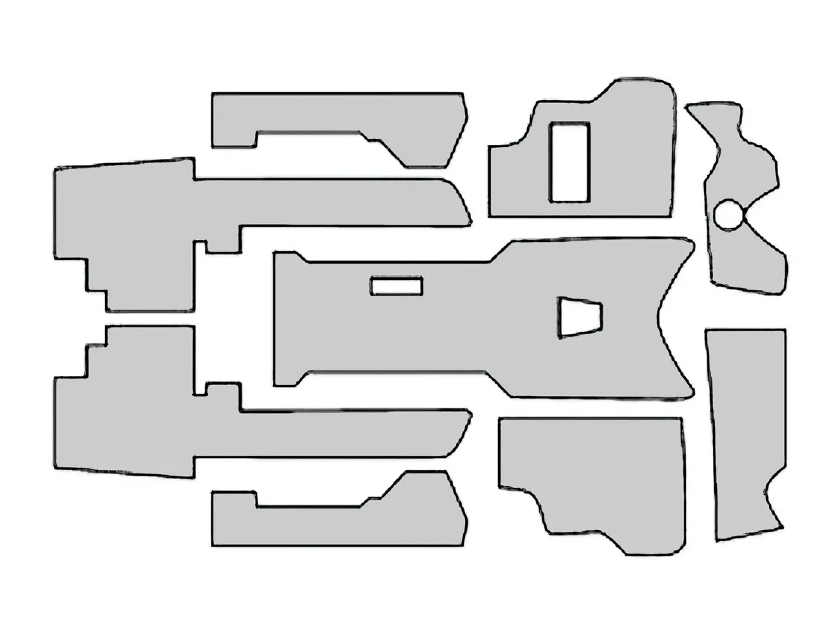 Replacement Carpet Kit For Front Cab Area [Vanagon] 1