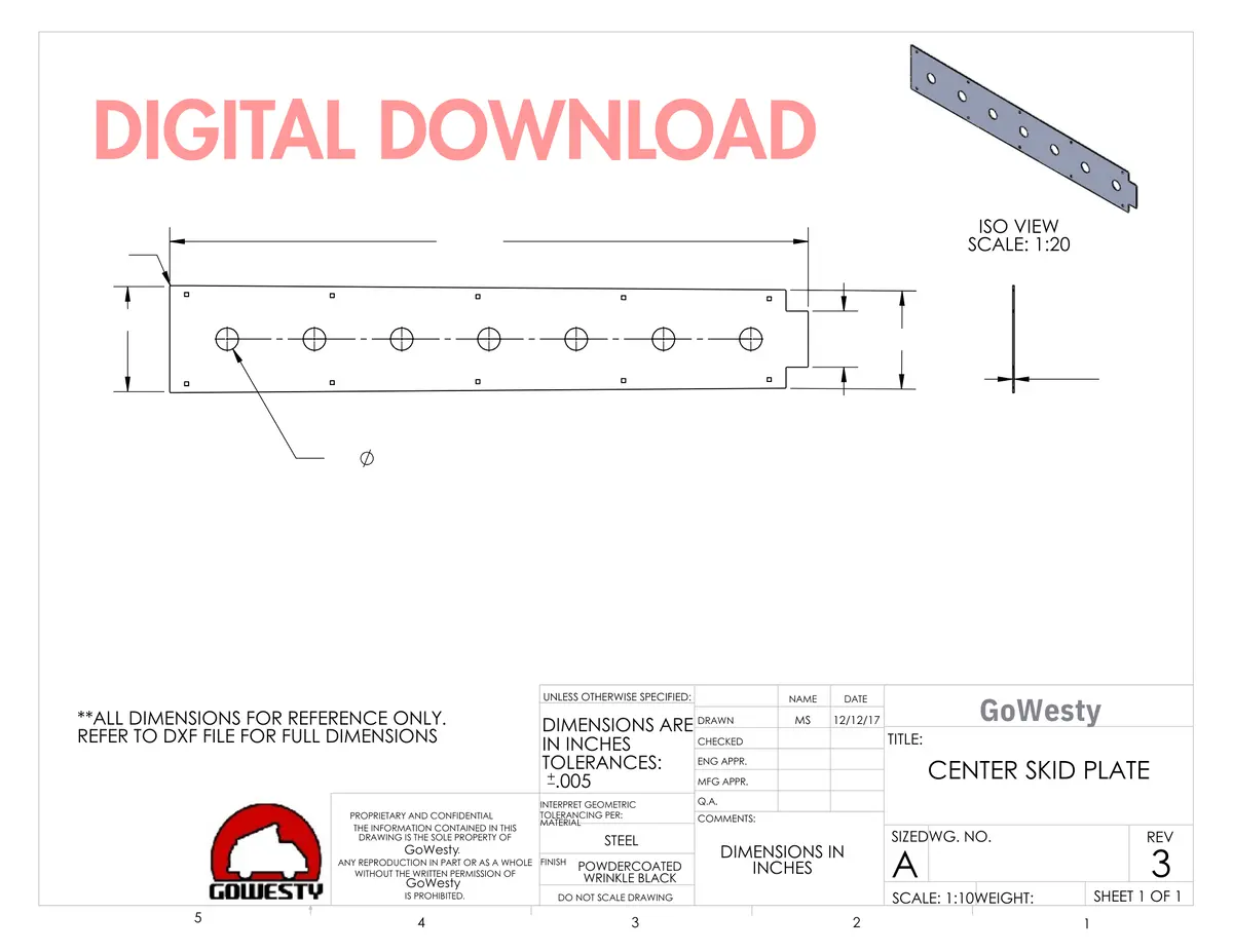 [Digital Download] Center Skid Plate [Syncro] 1