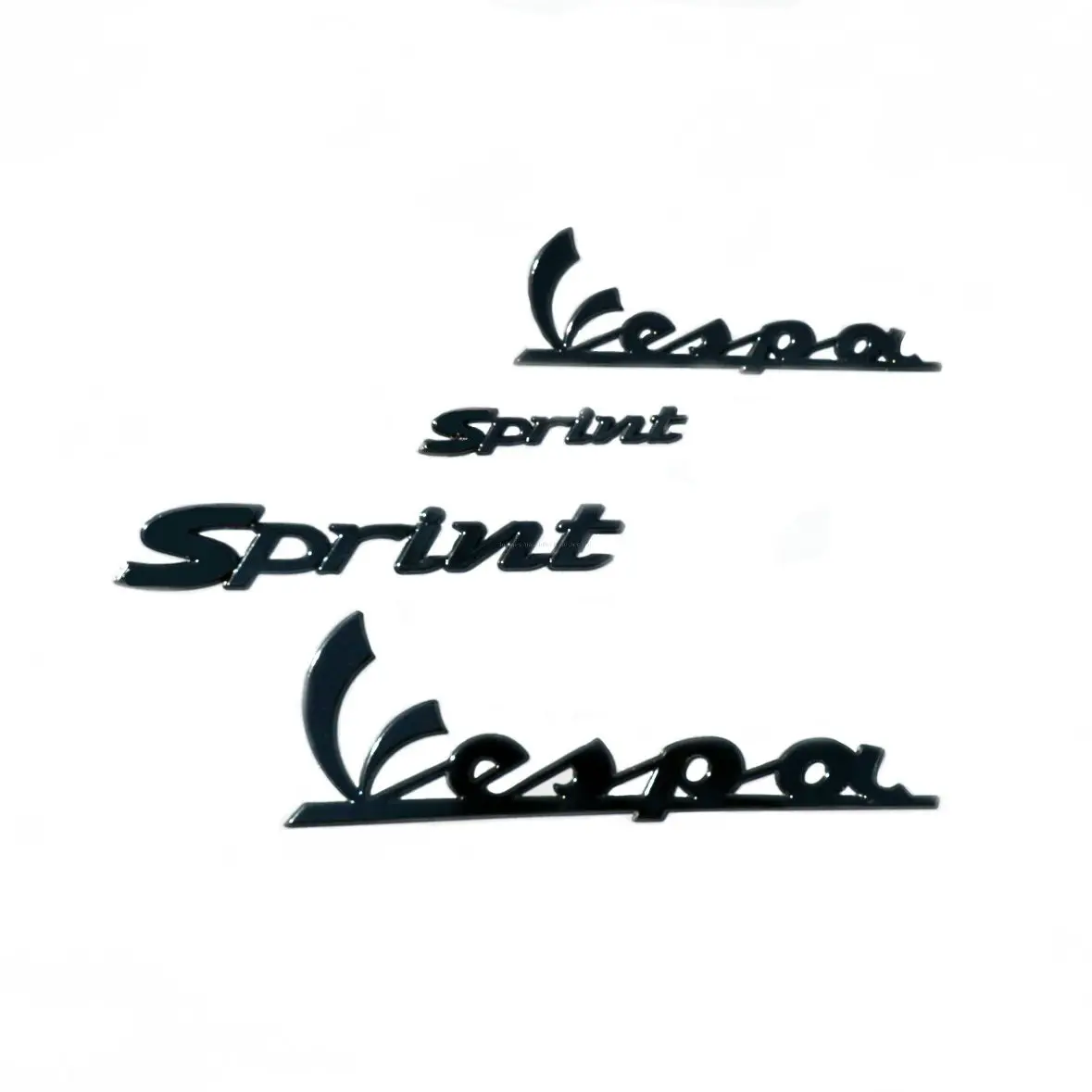 Gloss Black Edition Logo Set | Vespa Sprint Models 1