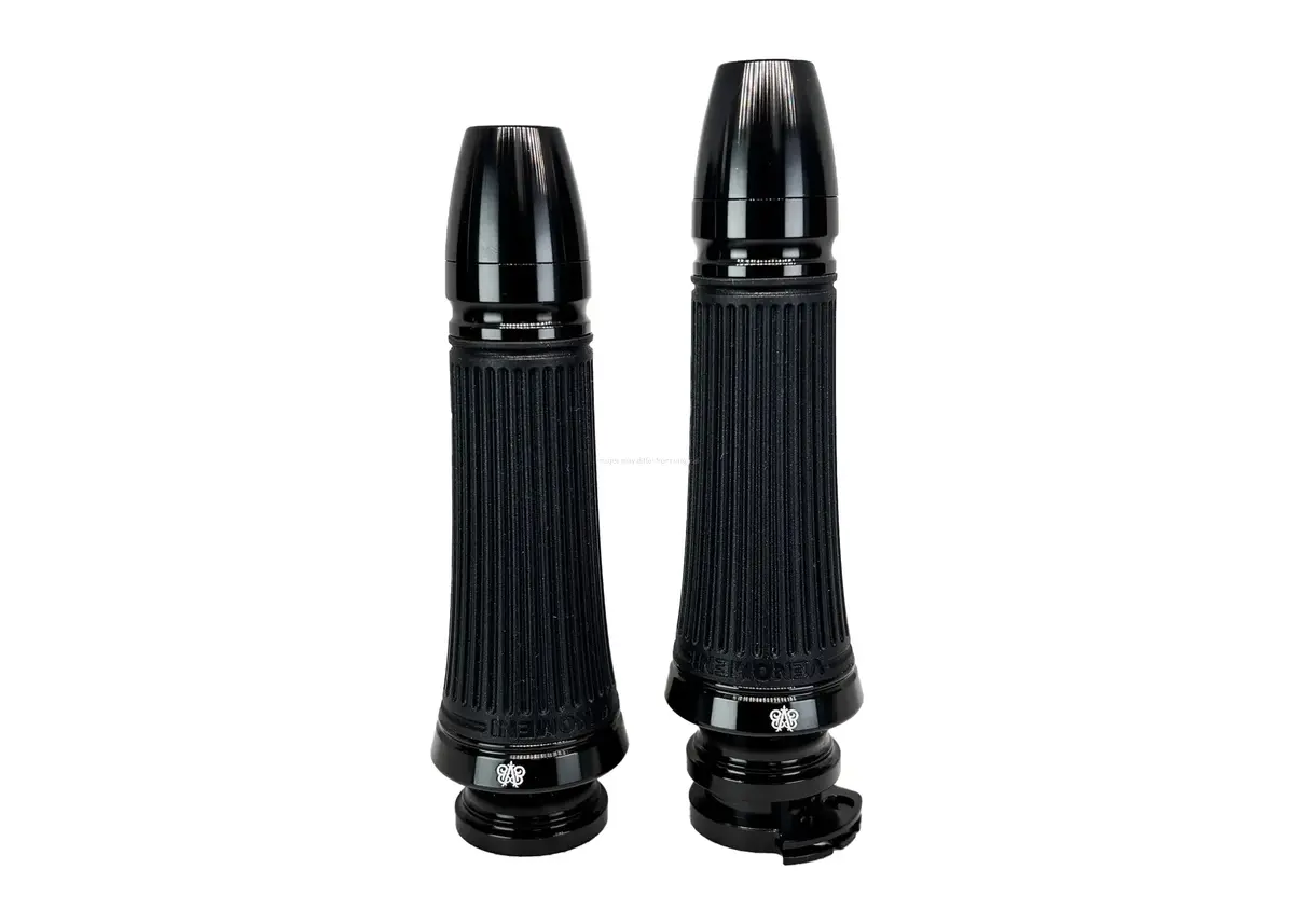 Grips Cnc Venomeni Doric Black Ø 22/24 Mm L 128 Mm | Vespa Gts/Gts Super/Gt/Gt L 125-310Cc 1