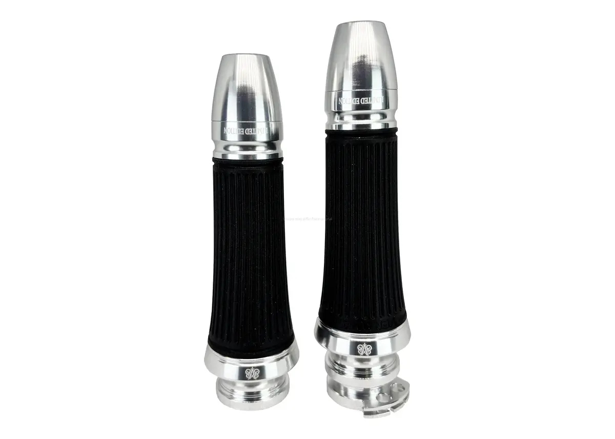 Grips Cnc Venomeni Doric Silver Ø 22/24 Mm L 128 Mm | Vespa Gts/Gts Super/Gt/Gt L 125-310Cc 1