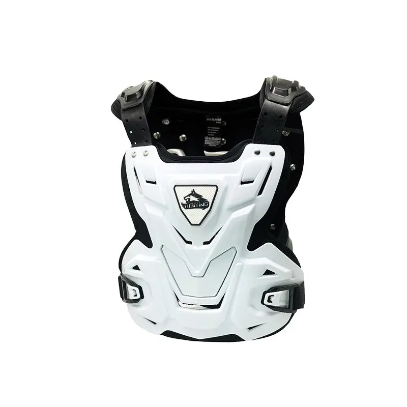 Hunting Wolf Chest & Back Armor Vest – Off-Road Motorcycle & Atv Body Protector (White) 1