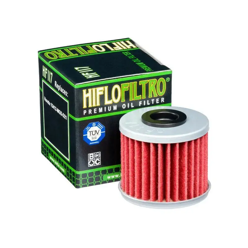 Hiflofiltro Oil Filter Hf117 | Honda Models 125 - 1800 Cc 1
