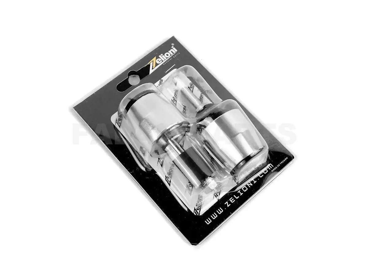 Handlebar End Weights Zelioni Silver | Vespa Sprint/Primavera/S/Lx/Lxv 1
