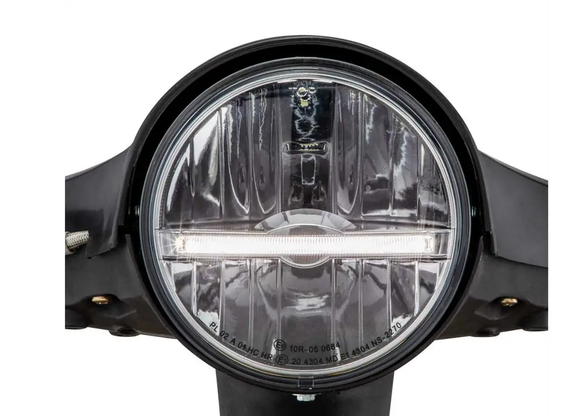 Headlight Unit Sip Performance Led Round Ø 143 | Vespa Px80-200/Pe/Lusso/'98/My/'11/Lml Star 125-200 2T/4T 1
