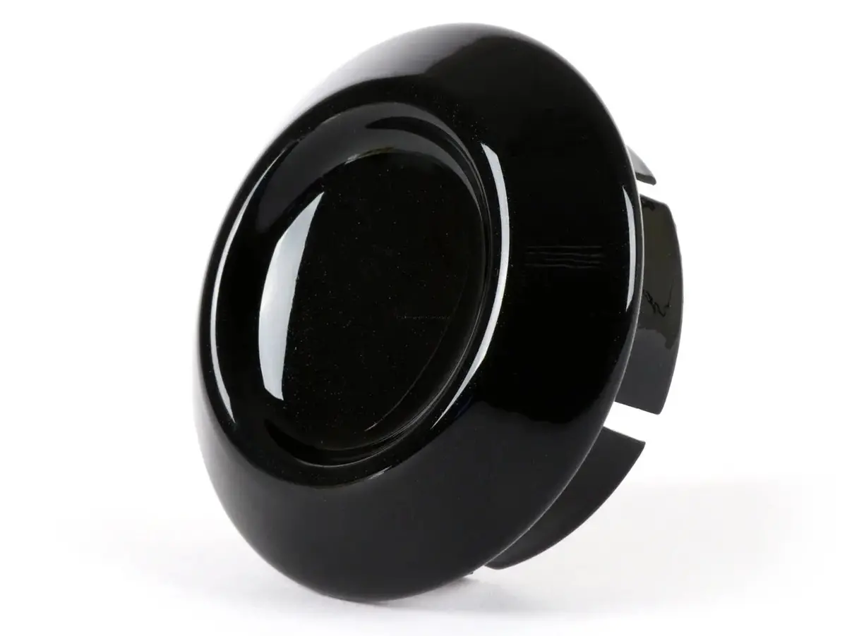 Hub Nut Cover Rim Gloss & Matt Black | Vespa/Piaggio 50-500Cc 1