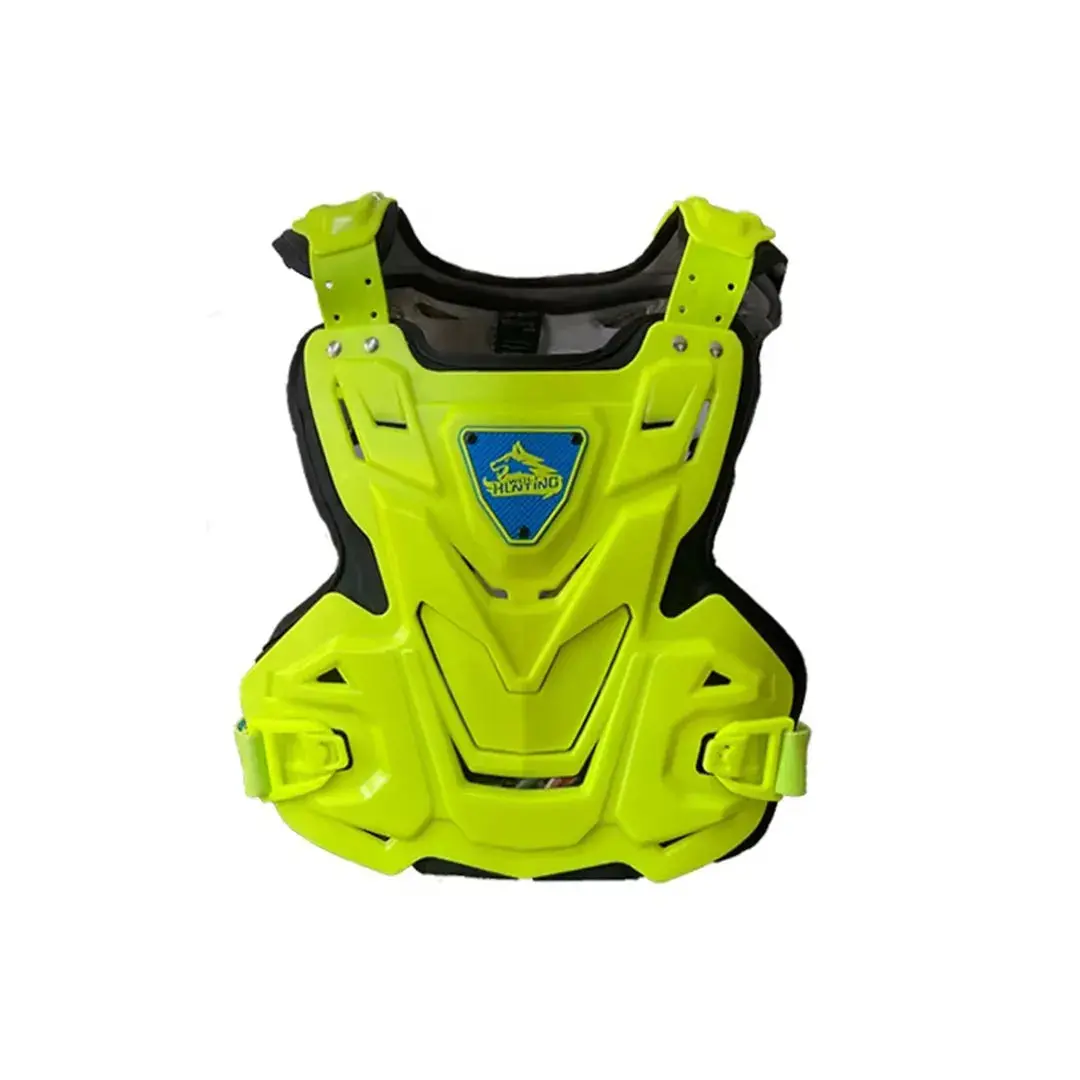 Hunting Wolf Motorcycle Chest & Back Armor Vest - Breathable Off-Road Protector With Ergonomic Design, Adjustable Straps & Ventilation Holes For Riding Safety Gear 1