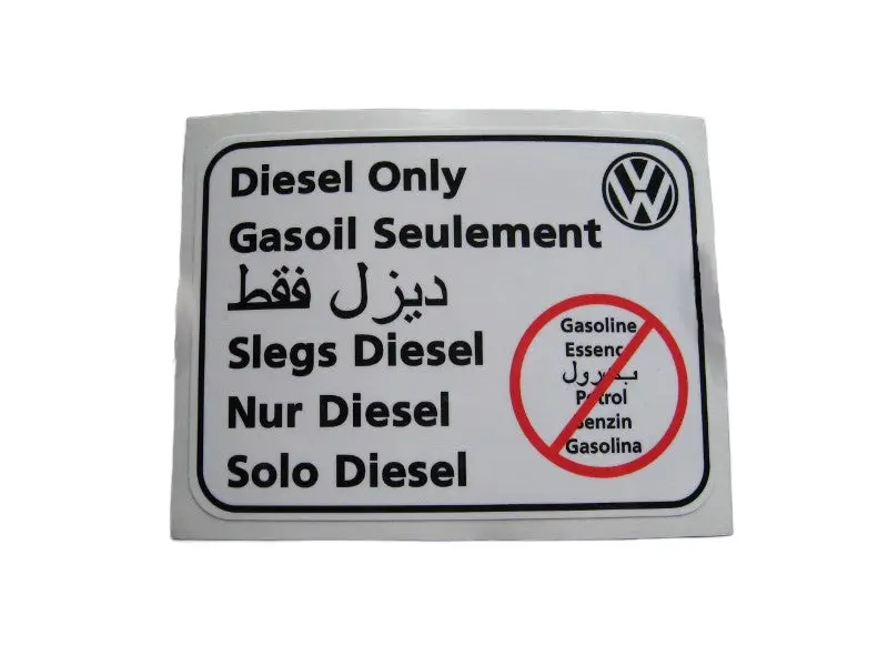 Diesel  Only Sticker [Diesel Vanagon] 1