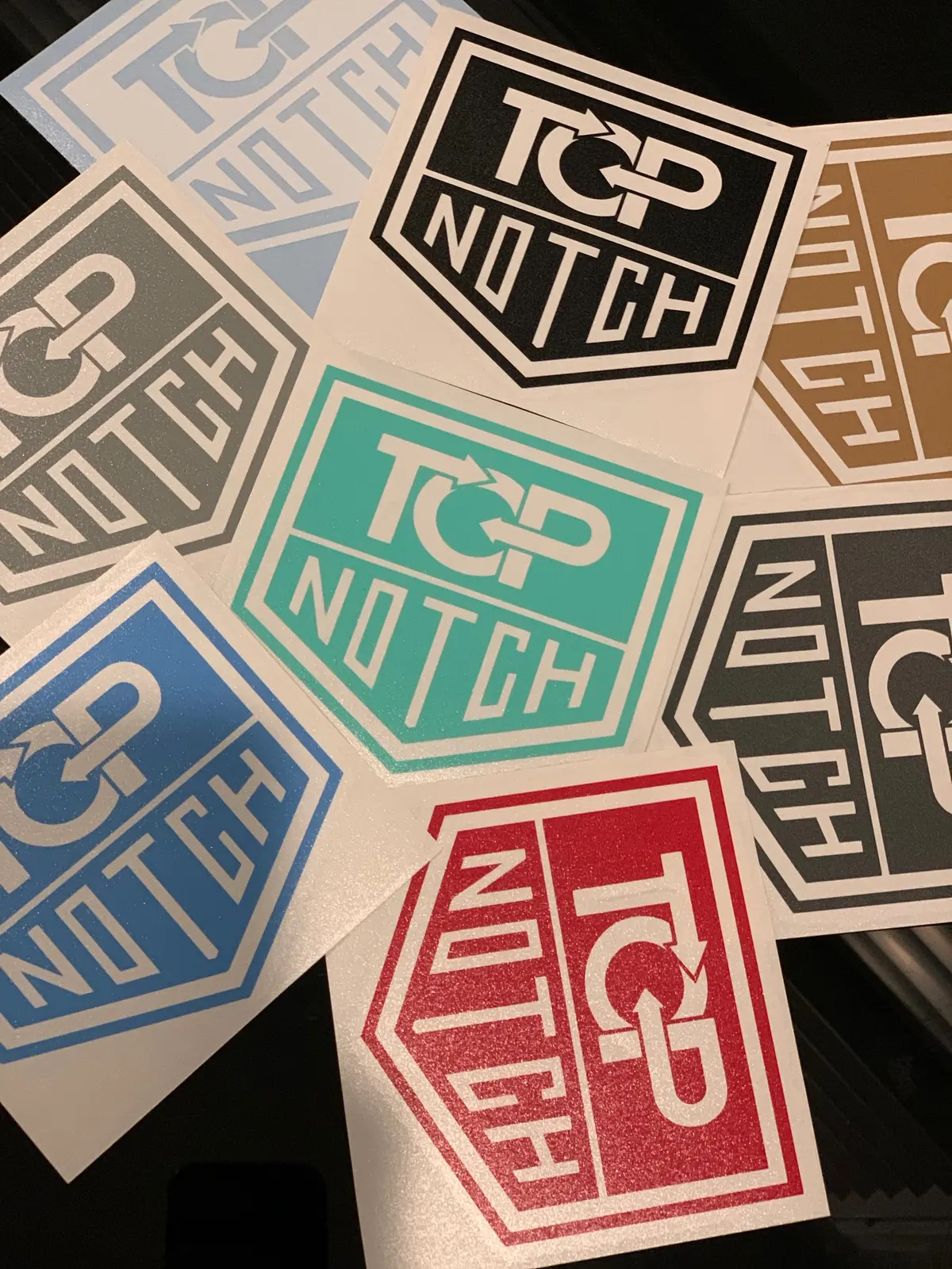 Top Notch Shield Logo Stickers 1