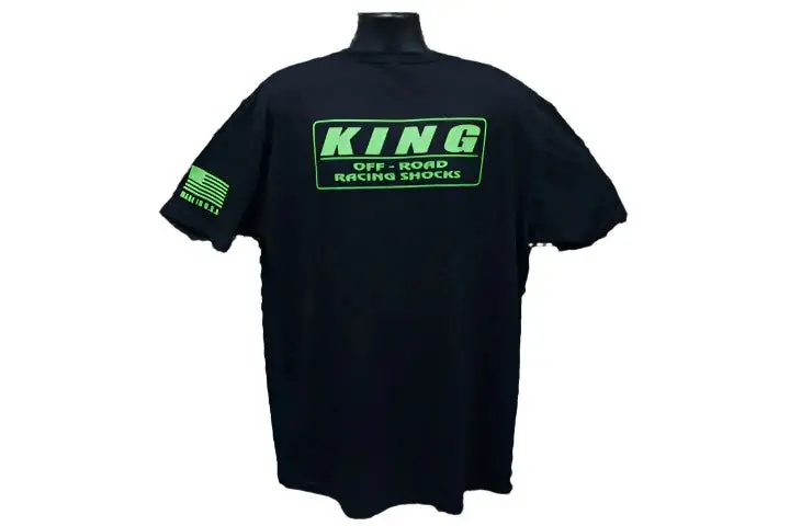 King Shocks Black Cvc Crew Tee W/ Neon Green 1