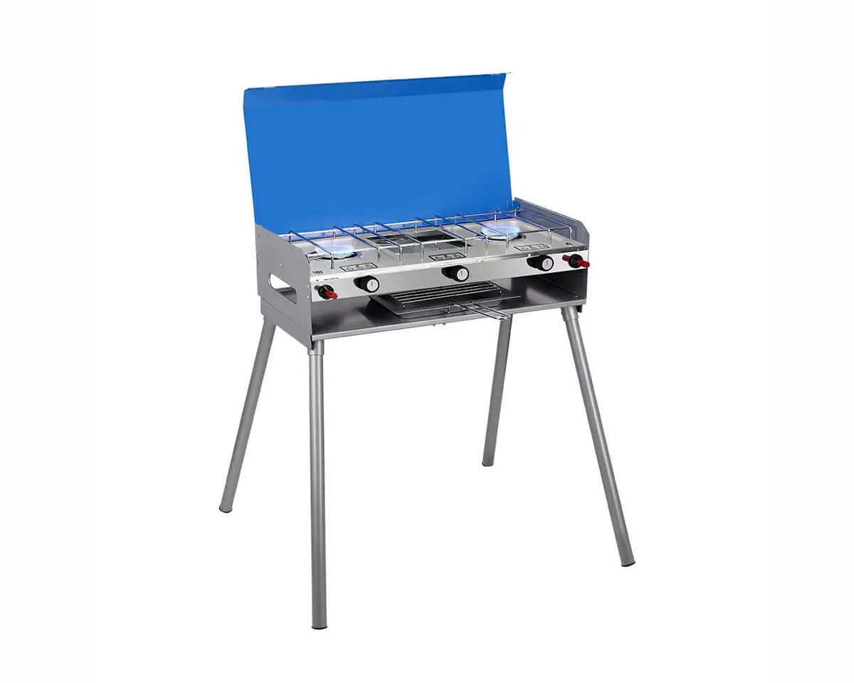Propane Camping Stove 2 Burners & 1 Grill 1