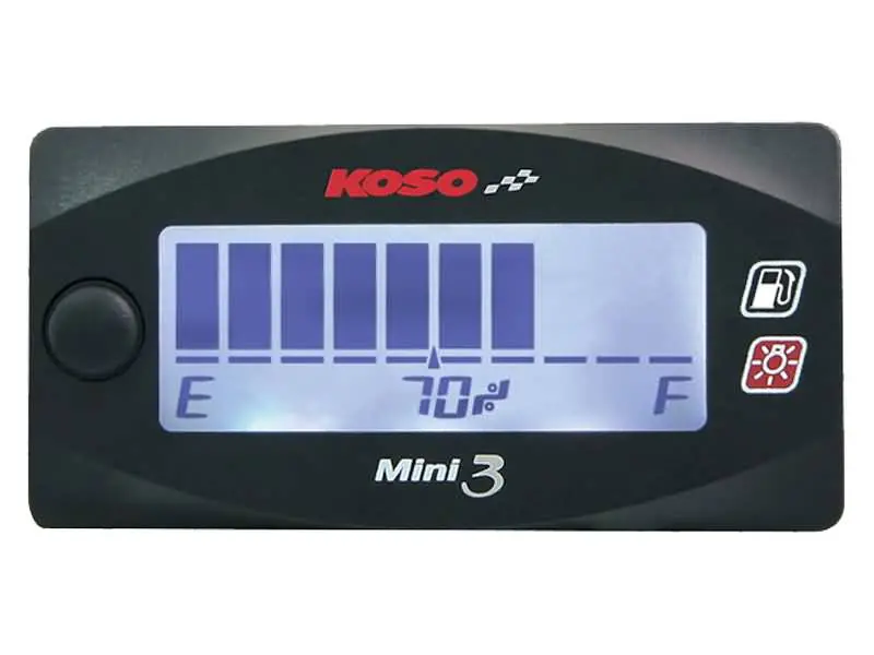 Koso Mini 3 Fuel Gauge With White Backlight 1