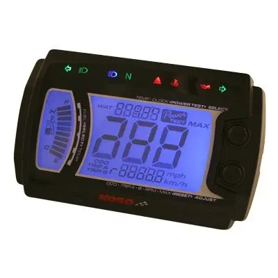 Speedometer Koso Digital Multimeter Xr-Srn, Universal, Speed / Rpm / Temp / Trip, Blue 1