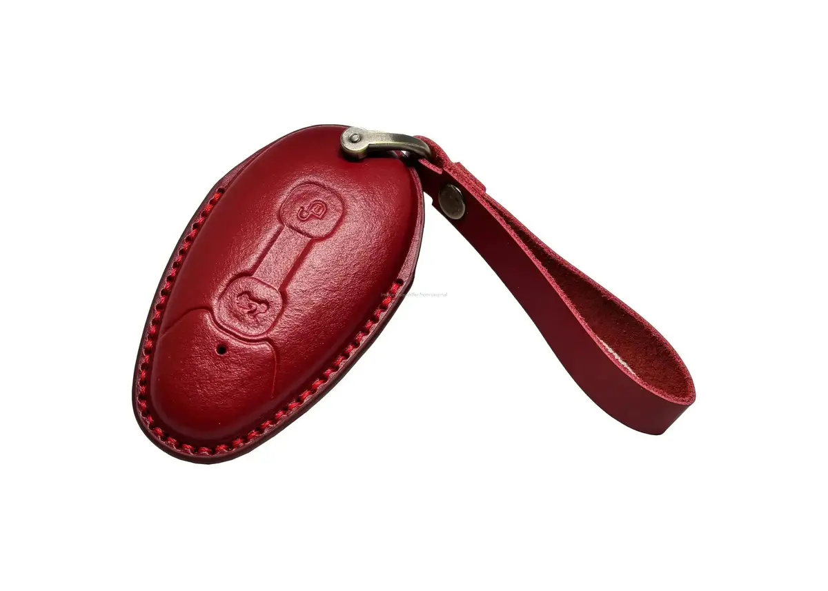 Leather Key Cover Dark Red | Vespa Gts/Gtv 125-310Cc ('23-) 1