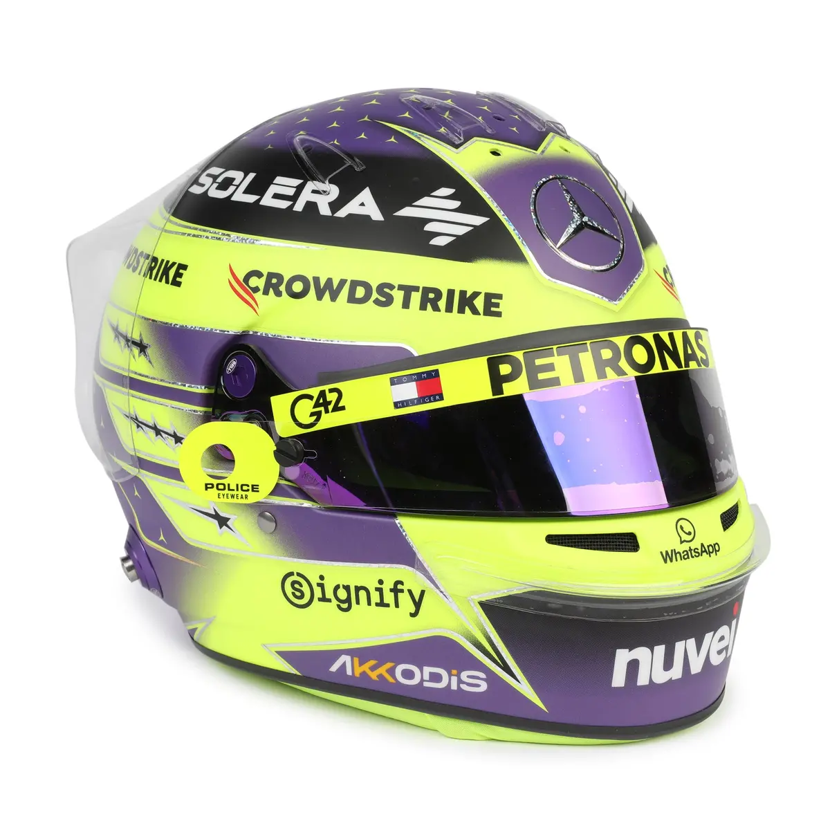 The Miami Auction Lot 011 - Lewis Hamilton 2024 Mercedes Helmet - Abu Dhabi Gp Replica 1