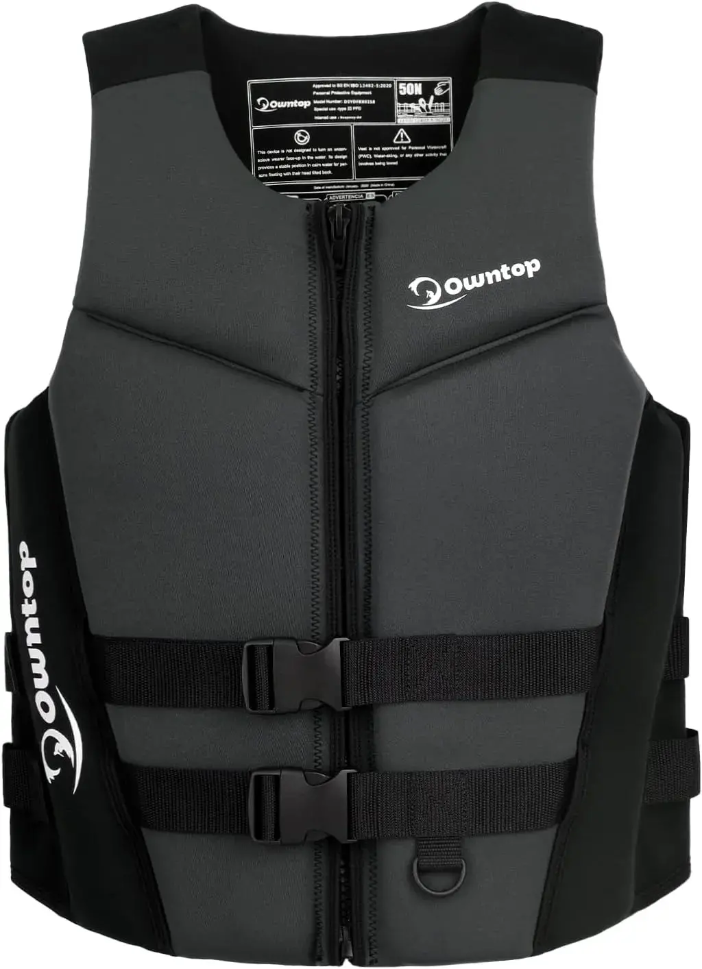 Life Jacket - Lightweight Swim Vest Jacket Men And Women Swim Jacket For Jet Ski Water Sports-Black 1