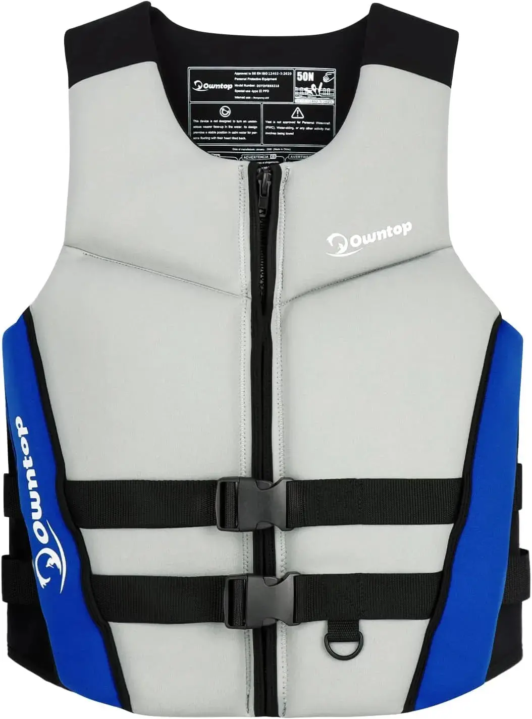 Life Jacket - Lightweight Swim Vest Jacket Men And Women Swim Jacket For Jet Ski Water Sports-Grey 1