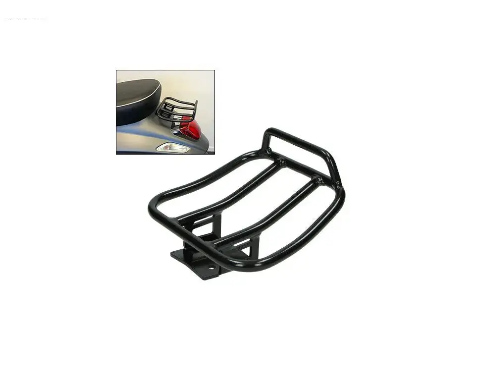 Luggage Carrier/Grab Rail Rear Regia Gloss Black | Vespa Primavera/Sprint 50-150Cc 2T/4T Ac 1