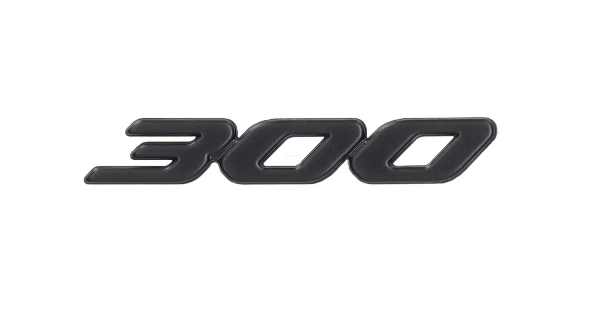Luggage Compartment Flap Lettering Piaggio '300' Matt Black | Gts Hpe 300 Rst 2023 E5 1