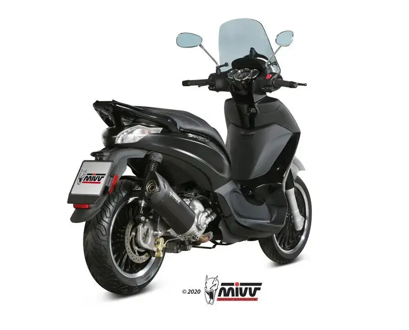 Mivv Mover Silencer Black Stainless Steel/Black | Piaggio Beverly 300Cc 1