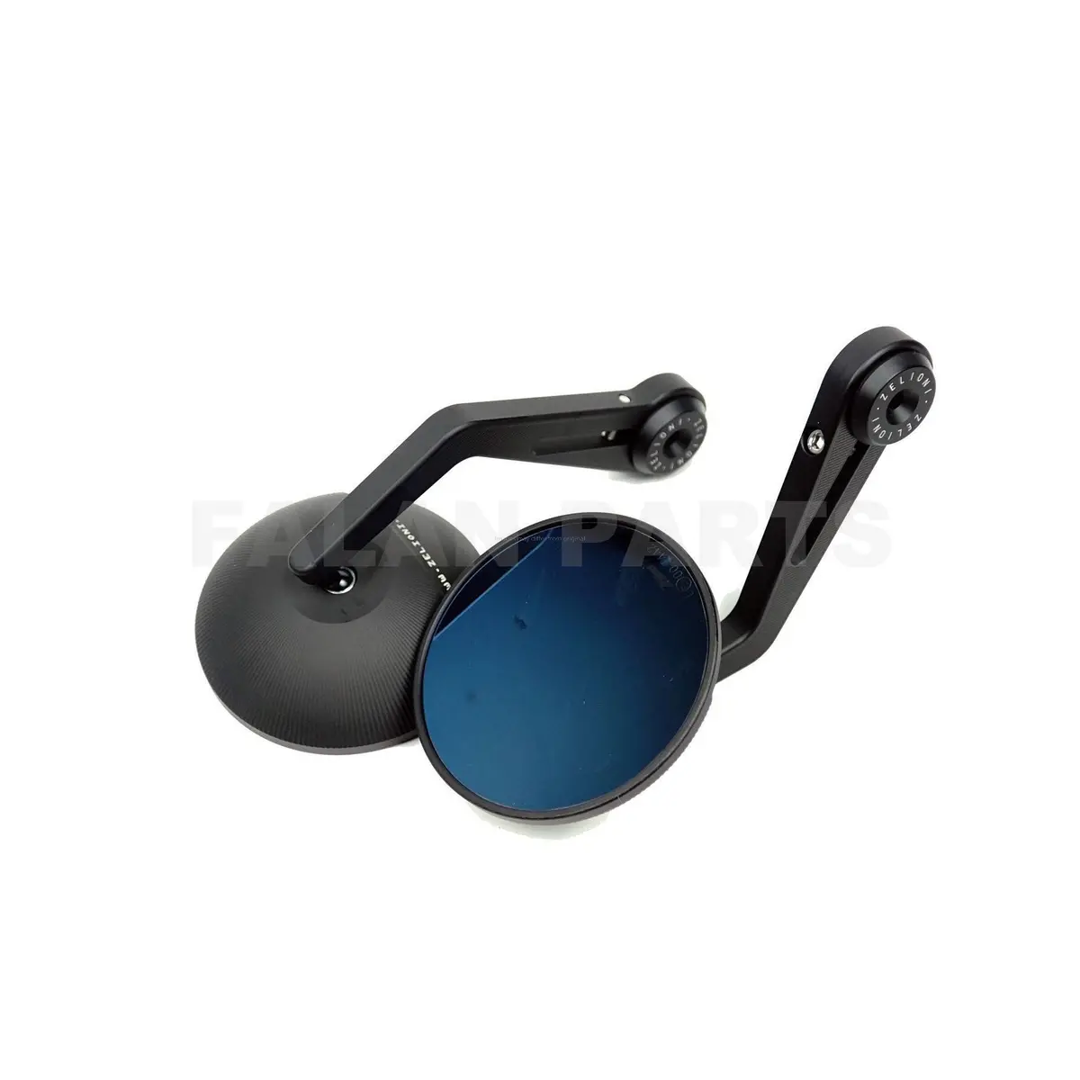Mirror Set Handlebar Ends Zelioni Matt Black | Vespa Et/Lx/Lxv/S/Gts 50-300Cc 1