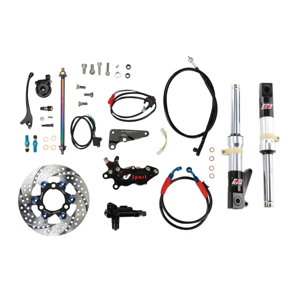 Ncy Slammed Front End Assembly (Silver Forks); Honda Ruckus 1