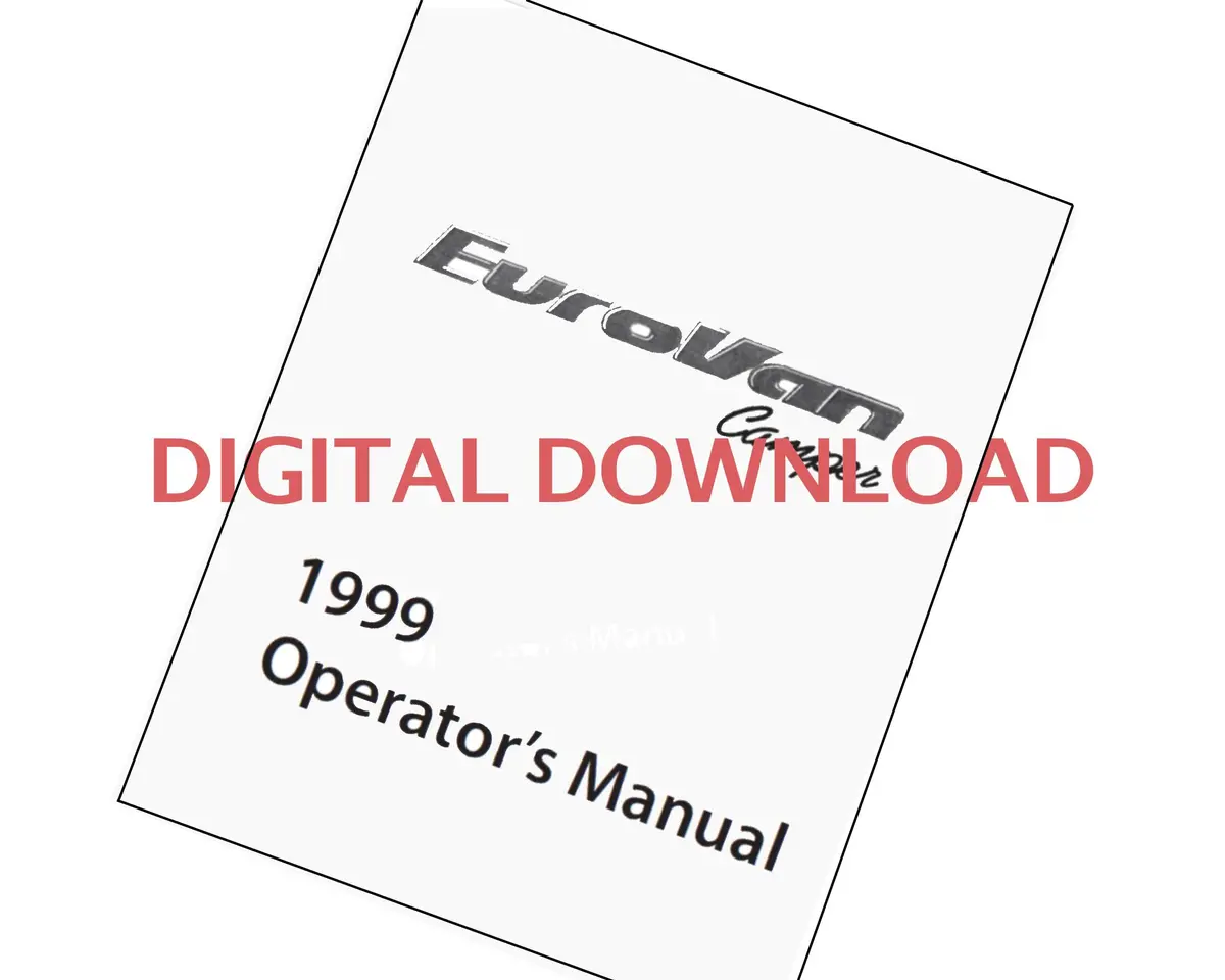 [Digital Download] Eurovan Winnebago Operator Manual (1999) 1