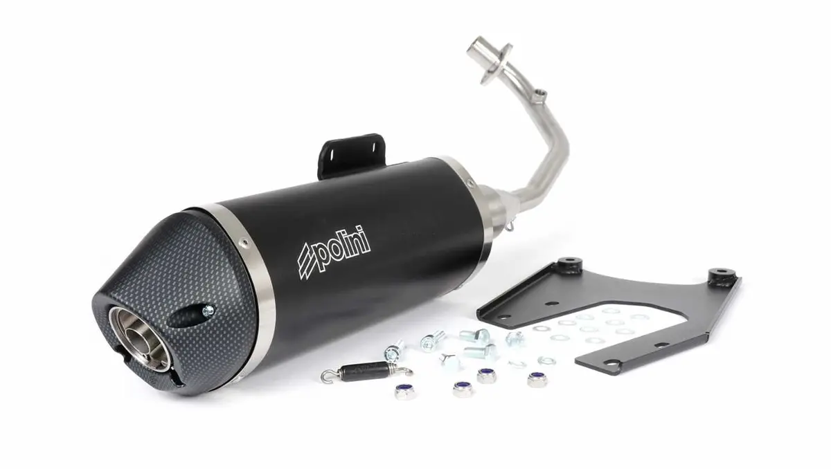 Polini Full Exhaust System Black | Vespa Sprint/ Primavera 125  Euro 5 1