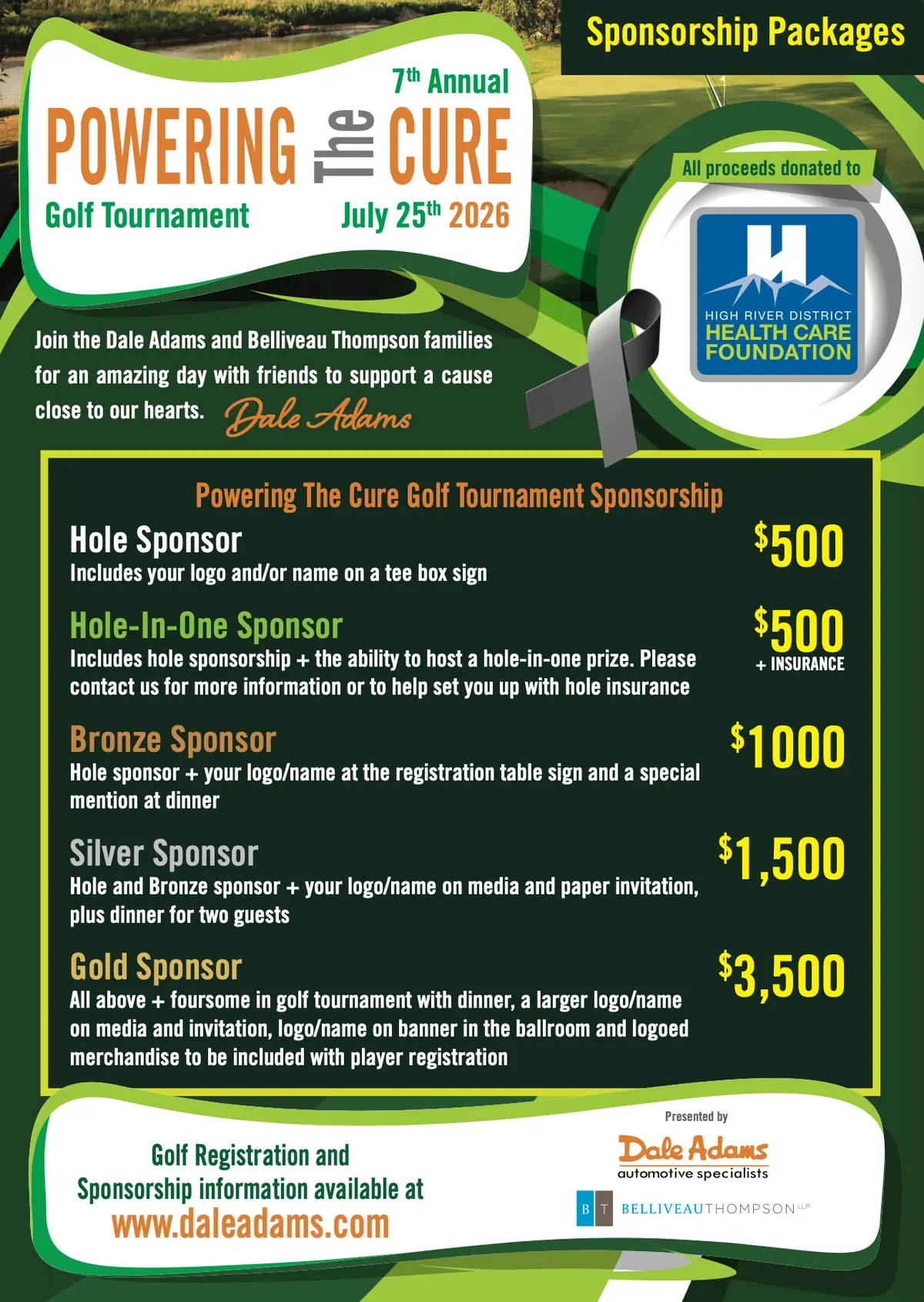 Powering The Cure Golf Tournament Sponsorship Packages 1