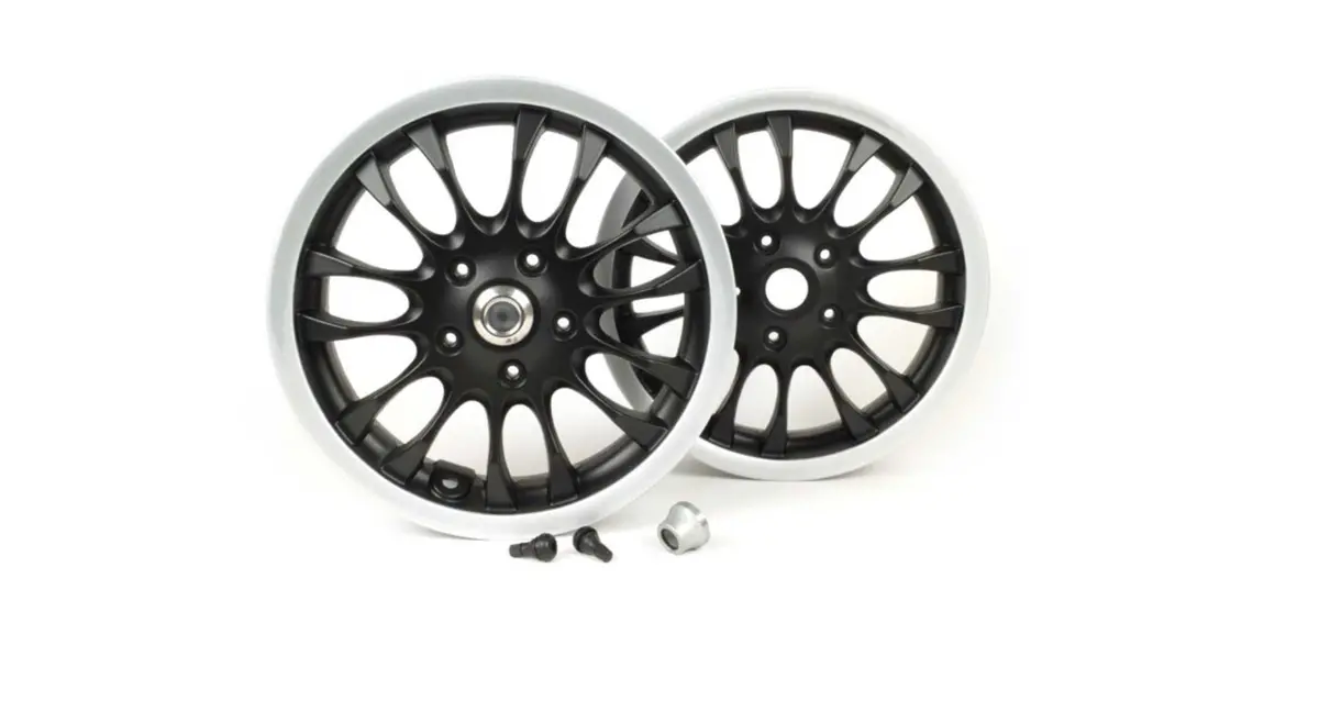 Rims Including Conversion Kit Piaggio Matt Black Silver | Vespa Gt/Gts/ Gtv/Gtl 125-300Cc 1
