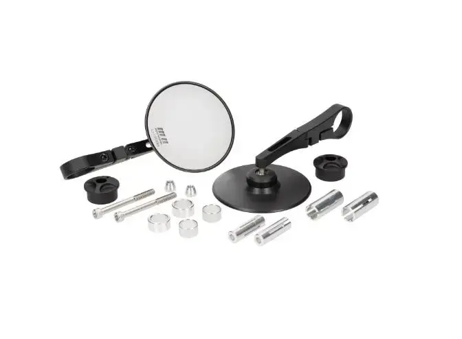 Bar-End Mirror Set Moto Nostra 1409 Matt Black | Vespa / Piaggio Universal 1