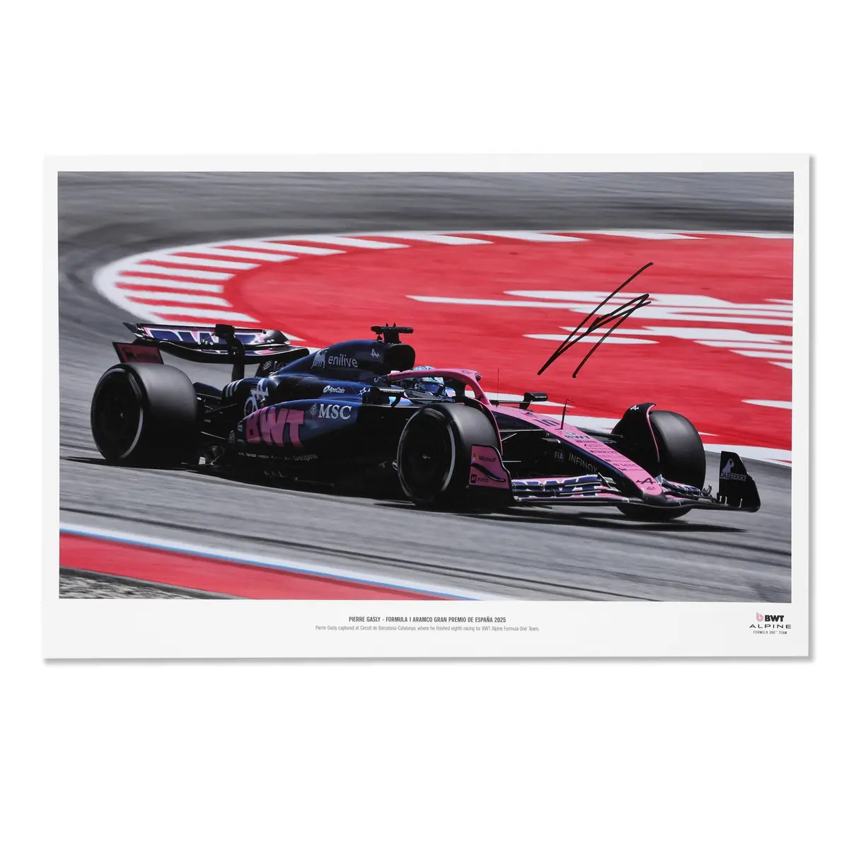 Pierre Gasly 2025 Signed Print - Spanish Gp 1