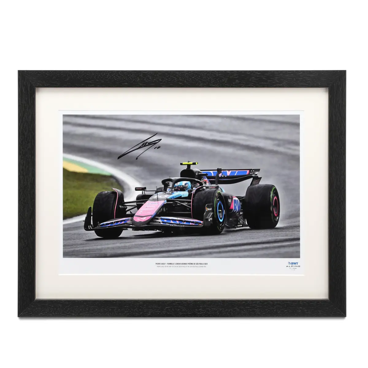 Pierre Gasly 2024 Signed Alpine Photo - Brazilian Gp 1