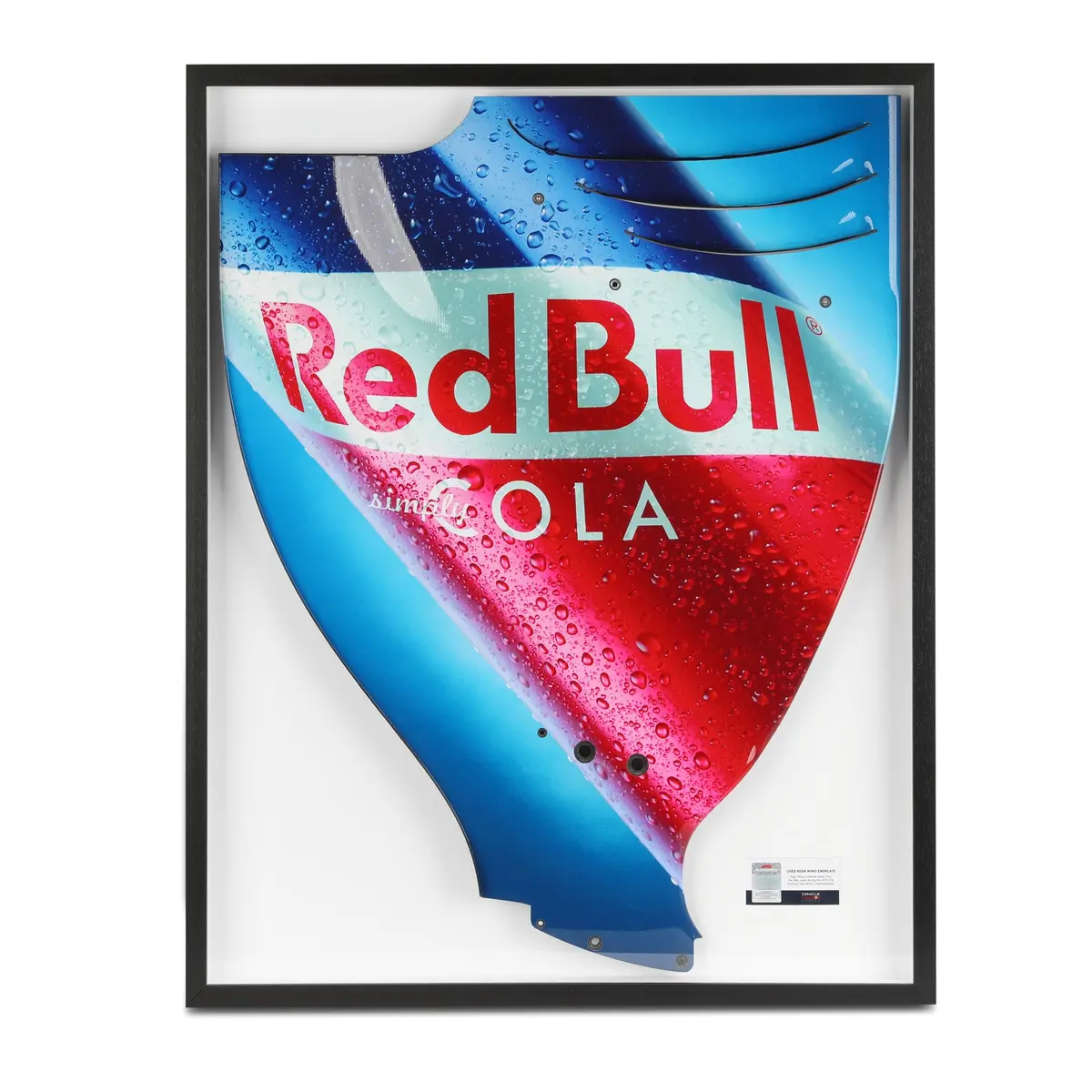 Red Bull Racing 2009 Grand Prix Used Rb5 Righthand Rear Wing Endplate - Red Bull Cola Branding 1