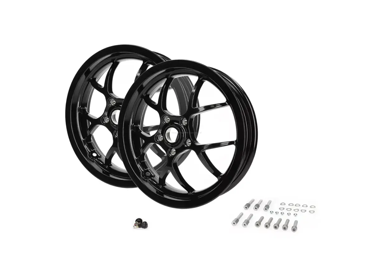 Rim Set Bgm Pro Sport 3.00-13" Gloss Black | Vespa Gts/Gtv/Gt/Gt L 125-300Cc 1