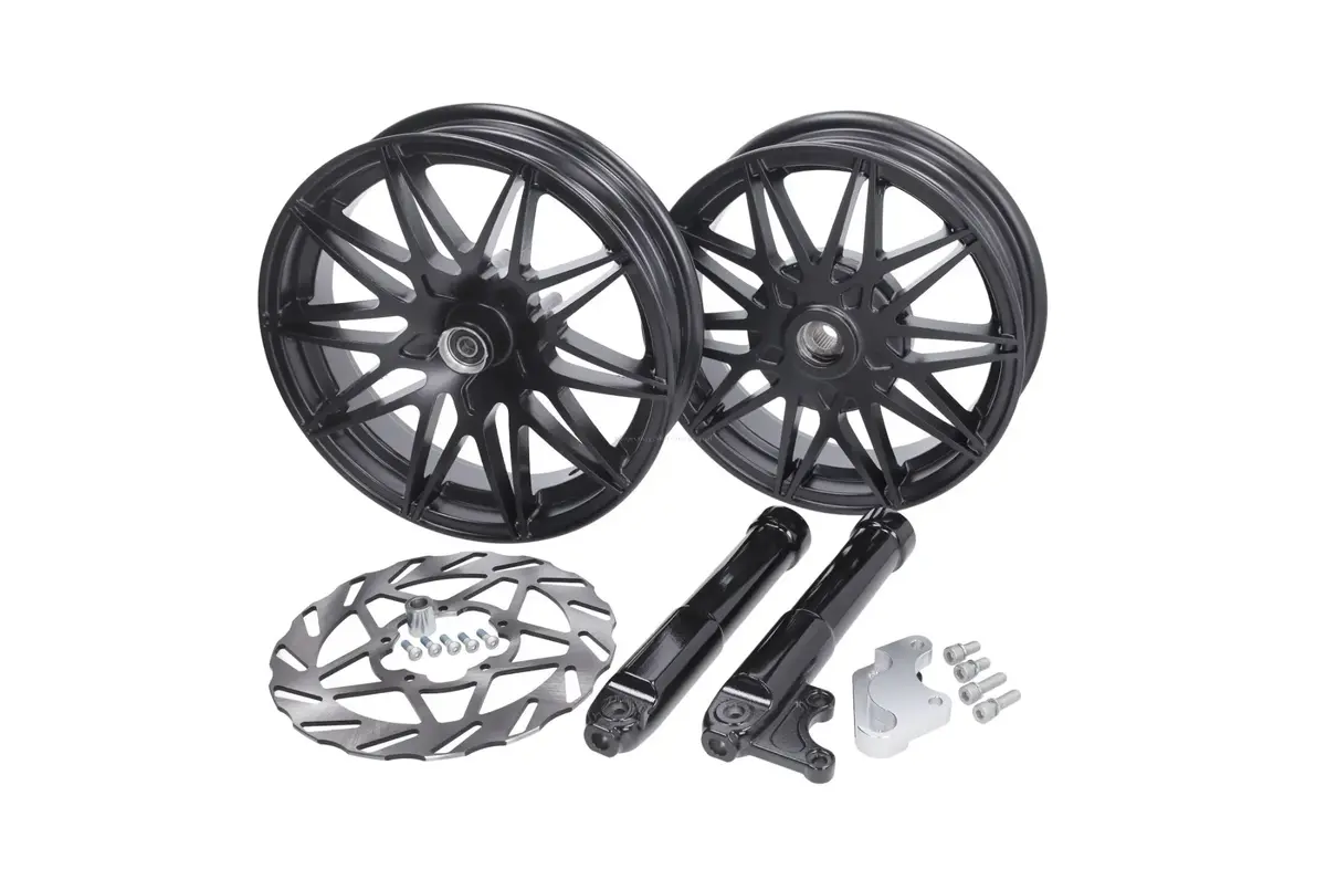 Rim Set Fast Arrow Pro 11" /12" Matt Black | Piaggio Zip 2000 2/4T 1