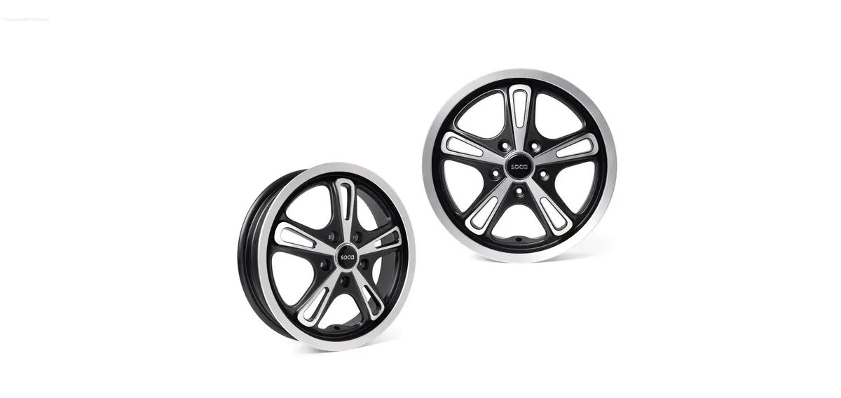 Rim Set Soca R-Af Black 3.0X12 Et20 5X86 | Vespa Gts/Gts Super/Gtv/Gt 60/Gt/Gt L 125-300Cc 1