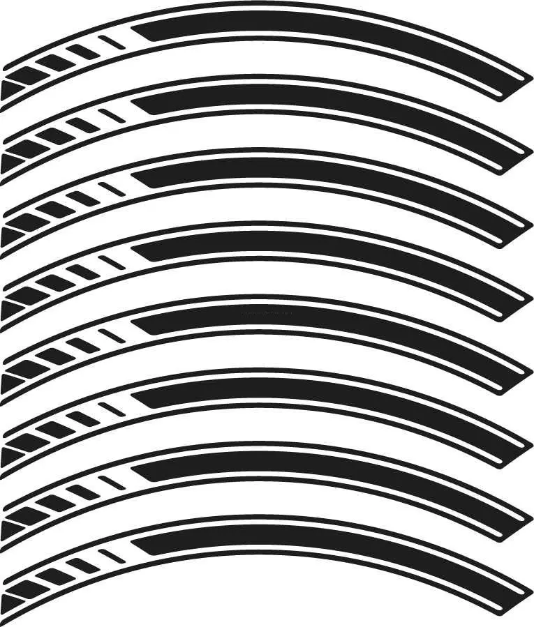 Rim Sticker Set Design 2 | Vespa Sprint/ Primavera/ Elettrica 50-150Cc 1