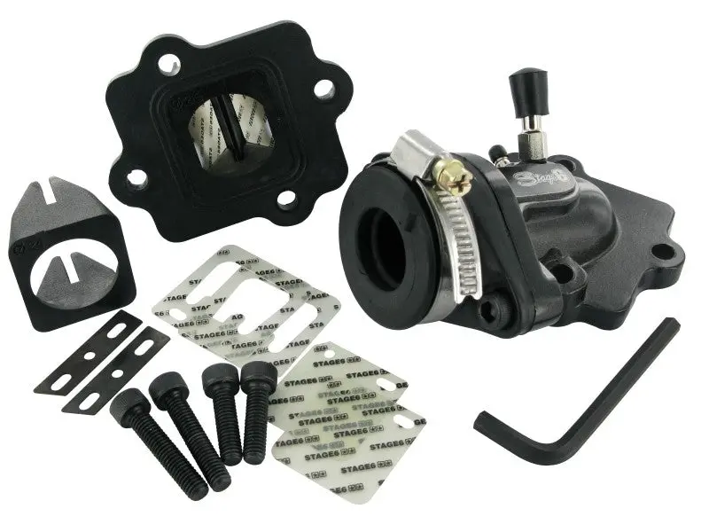 Stage6 Minarelli Horizontal Intake Manifold With Reed Cage. 1