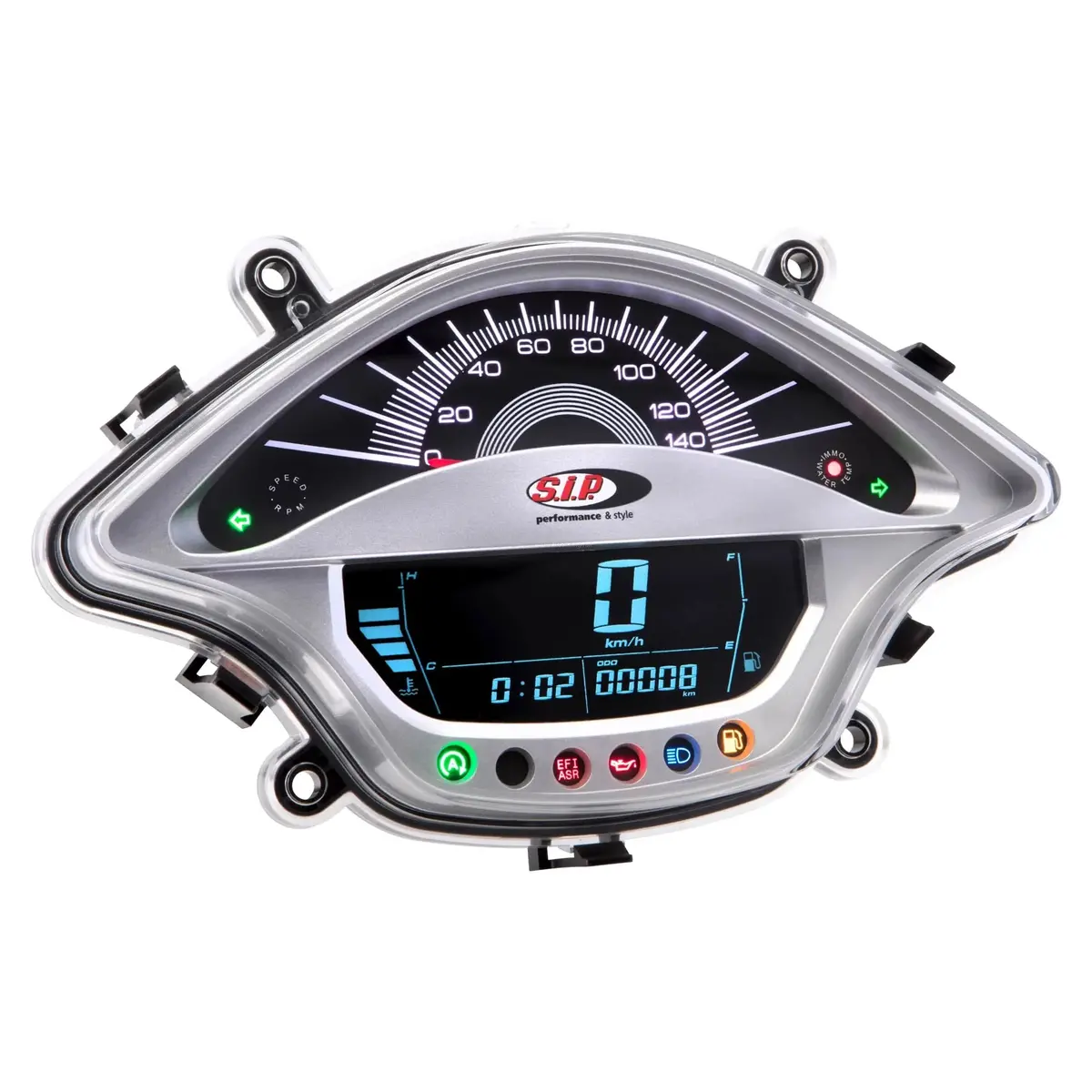 Speedometer/Rev Counter Sip Silver | Vespa Primavera/ Sprint 50-150Cc 2T/4T Ac 1